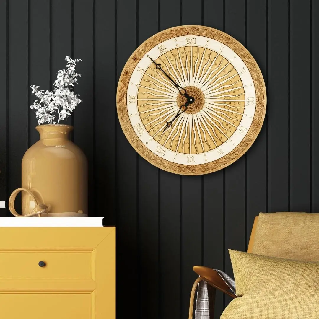 2024/07/114-Handcrafted-wooden-clock-with-detailed-star-engravings-8.webp